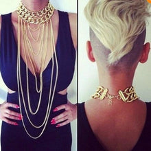 Sexy Body Chain Women Necklaces & Pendants Tassel Alloy Punk Long Necklace Designer Jewelry J4U66