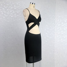 Sexy Bodycon Dresses Women Sleeveless Cut out Bandage Party Midi Dress J4U66