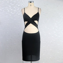 Sexy Bodycon Dresses Women Sleeveless Cut out Bandage Party Midi Dress J4U66