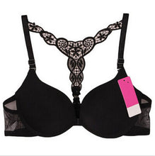 Sexy Bra For Women Front Closure Floral Lace Racer Back Padded Push Up Bra Seamless Sutian Y-line Straps Women Underwear J4U66