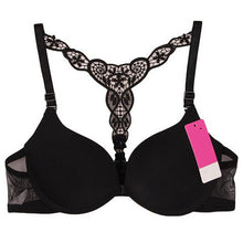 Sexy Bra For Women Front Closure Floral Lace Racer Back Padded Push Up Bra Seamless Sutian Y-line Straps Women Underwear J4U66