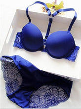 Sexy Bra Sets for Women Girls Sexy Y-line Straps Bra Set Front Closure Bra + Hollow Out Panties Intimates Lace J4U66