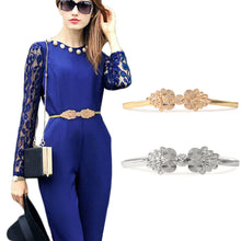 sexy chain belt for women abstract clasp stretchy thin elastic waistband skinny gold silver belt body chain womens metal belt J4U66
