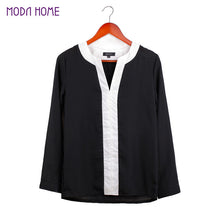 sexy chiffon blouse shirt deep v neck patchwork casual shirt women blouses shirt long sleeve blusas femininas women tops J4U66