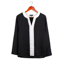sexy chiffon blouse shirt deep v neck patchwork casual shirt women blouses shirt long sleeve blusas femininas women tops J4U66