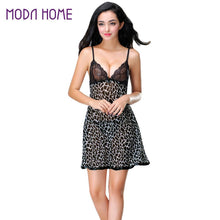sexy costumes women babydoll dress stone print lace sheer mesh spaghetti strap sleepwear nightgown sexy lingerie with g-string J4U66
