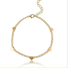 Sexy Gold Tone Love Heart Foot jewelry heart anklets for women girl  jewelry Chain J4U66