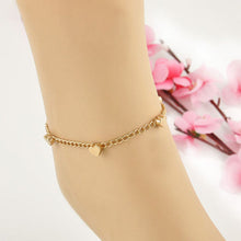 Sexy Gold Tone Love Heart Foot jewelry heart anklets for women girl  jewelry Chain J4U66