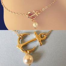 Sexy Imitation Pearl Anchor Gold Silver Ankle Chain Anklets Bracelet Charm Anklet for Women Vintage Foot Jewelry J4U66