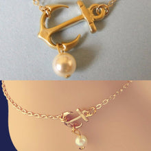 Sexy Imitation Pearl Anchor Gold Silver Ankle Chain Anklets Bracelet Charm Anklet for Women Vintage Foot Jewelry J4U66