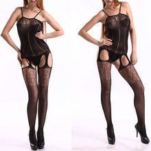 Sexy Lace Neck Fishnet Body Stocking Sexy Lingerie Nets Sex Costumes Mesh Fishnet Open Crotch Bodystocking J4U66