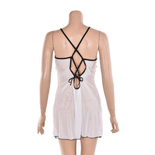 Sexy Lace Robe Dress Sleepwear Lingerie Nightdress Nightgown with G-string J4U66