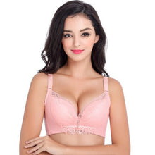 sexy ladies embroidered side support push up bra plunge underwired bra for women J4U66