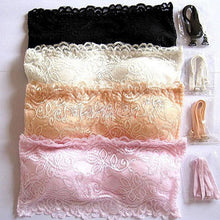 Sexy Ladies Full Lace Stretch Padded Strapless Bra Bandeau J4U66
