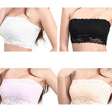 Sexy Ladies Full Lace Stretch Padded Strapless Bra Bandeau J4U66