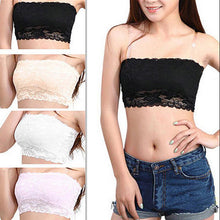 Sexy Ladies Full Lace Stretch Padded Strapless Bra Bandeau J4U66
