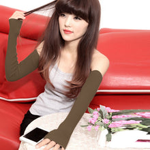 Sexy Lady Women Arm Long Half Fingerless Gloves Sleevelets Knitted Mittens Glove 13 Colors PY6 J4U66