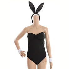 Sexy Lingeries Bunny Girl Costume Nylon Fancy Dress Hen Party Lingerie Outfit Black Lace Strapless Bodice J4U66