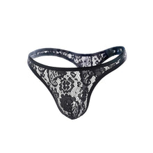 Sexy Men Underwear Lace Tanga Pouch Briefs Underpants Jacquard Lingerie G-String J4U66