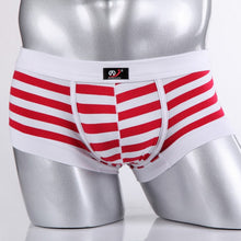 Sexy Men's Cotton Underwear Boxers Striped Shorts Fashion Underpants S-XL J4U66