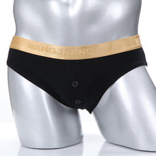 sexy mens briefs cotton underwear shorts underpants button low rise briefs m l J4U66