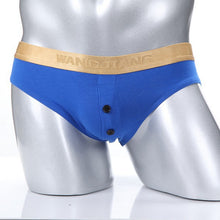 sexy mens briefs cotton underwear shorts underpants button low rise briefs m l J4U66