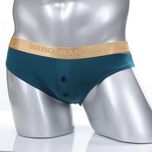 sexy mens briefs cotton underwear shorts underpants button low rise briefs m l J4U66