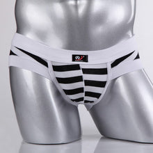 Sexy Mens Cotton Underwear Briefs Striped Shorts Fashion Men's Underpants S-XL  J4U66
