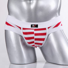 Sexy Mens Cotton Underwear Briefs Striped Shorts Fashion Men's Underpants S-XL  J4U66
