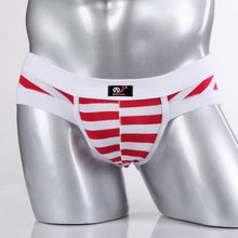 Sexy Mens Cotton Underwear Briefs Striped Shorts Fashion Men's Underpants S-XL  J4U66