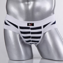 Sexy Mens Cotton Underwear Briefs Striped Shorts Fashion Men's Underpants S-XL  J4U66