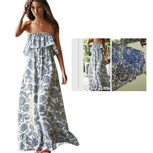 Sexy Off Shoulder Long Maxi XL Dress BOHO Evening Beach Sundress J4U66
