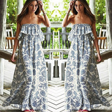 Sexy Off Shoulder Long Maxi XL Dress BOHO Evening Beach Sundress J4U66