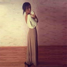Sexy Party Long Dress Women Ball Gown Maxi Dresses V Neck Back Dress  J4U66