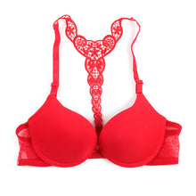 Sexy Push Up Bras for Front Closure Lace Racer Back Racerback Bra Smooth 32-36B PY4 Y3 J4U66