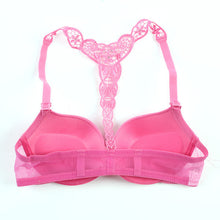 Sexy Push Up Bras for Front Closure Lace Racer Back Racerback Bra Smooth 32-36B PY4 Y3 J4U66