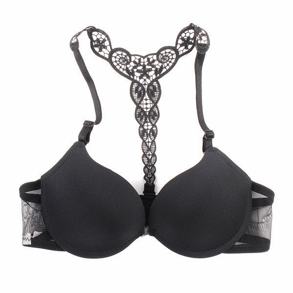 sexy push up bras for women front closure lace racer back racerback bra smooth 32 3b4 J4U66
