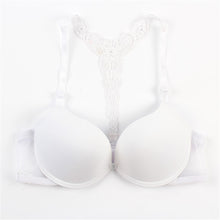 Sexy Push Up Bras for Front Closure Lace Racer Back Racerback Bra Smooth 32-36B PY4 Y3 J4U66