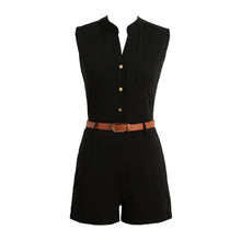 sexy sheer lace women jumpsuit high neck cold shoulder bodysuit sleeveless waist belt bodycon slim playsuit rompers J4U66