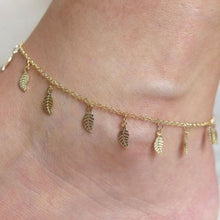 Sexy Simple Gold Anklet Ankle Bracelet Leaf Foot Chain Adjustable Women Jewelry J4U66
