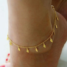 Sexy Simple Gold Anklet Ankle Bracelet Leaf Foot Chain Adjustable Women Jewelry J4U66