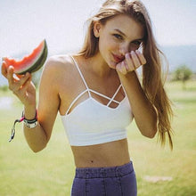 Sexy Strap Lady Padded Backless Wrapped Chest Tank Tops Women Slim Vest Short Crop Tops Cami Tops  J4U66