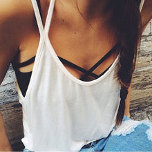 Sexy Strap Lady Padded Backless Wrapped Chest Tank Tops Women Slim Vest Short Crop Tops Cami Tops  J4U66