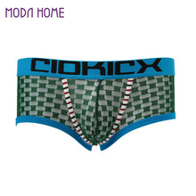 sexy underwear men classic stripes printed breathable underpants mesh insert elasticped waist u shape mens boxers shorts J4U66