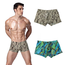 sexy underwear men snake printed spandex underpants mens underwear boxers shorts mens boxer pantiexxxl J4U66