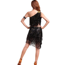 Sexy Women Backless Sequins Tassels Cocktail Clubwear Latin Jazz Ballet Dance Dress Top Skirt Suit6 J4U66