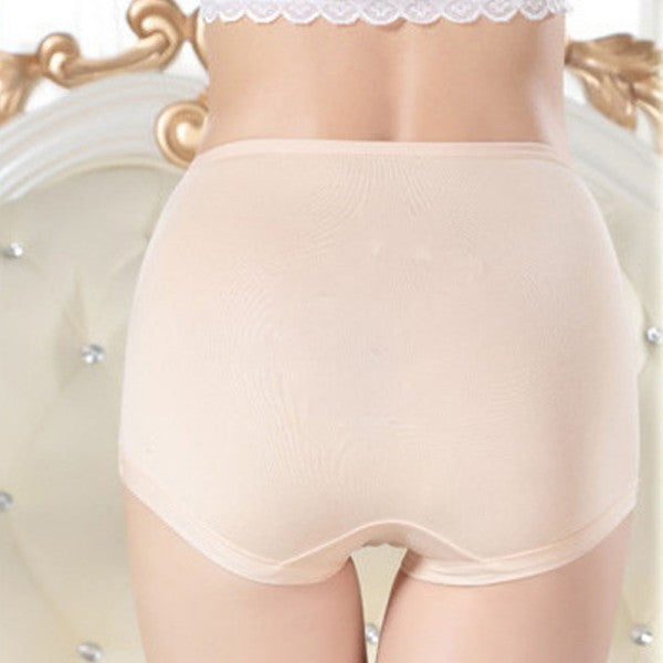 Sexy Women Bamboo Fiber High Waist Underwear Print Lingerie Panties Briefs Knickers J4U66