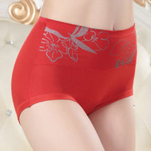 Sexy Women Bamboo Fiber High Waist Underwear Print Lingerie Panties Briefs Knickers J4U66
