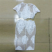 Sexy Women Bandage Bodycon Lace Sheer Party Midi Dress Clubwear Dresses J4U66