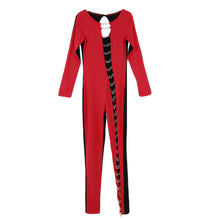 sexy women bandage jumpsuit hollow out bodycon jumpsuit round neck long sleeve club rompers plus size J4U66
